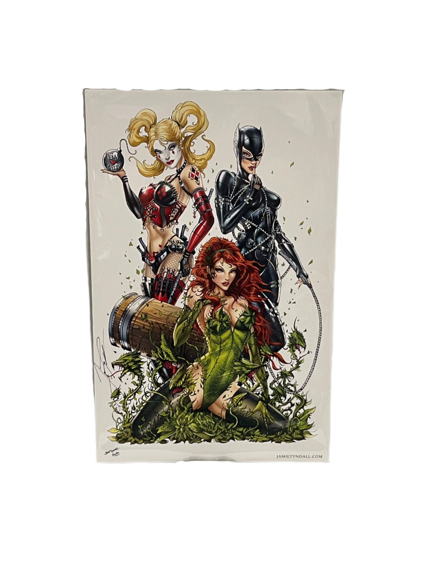 Gotham's Sirens DC Universe Art Print 11 x 17 Signed Jamie Tyndall W/ COA