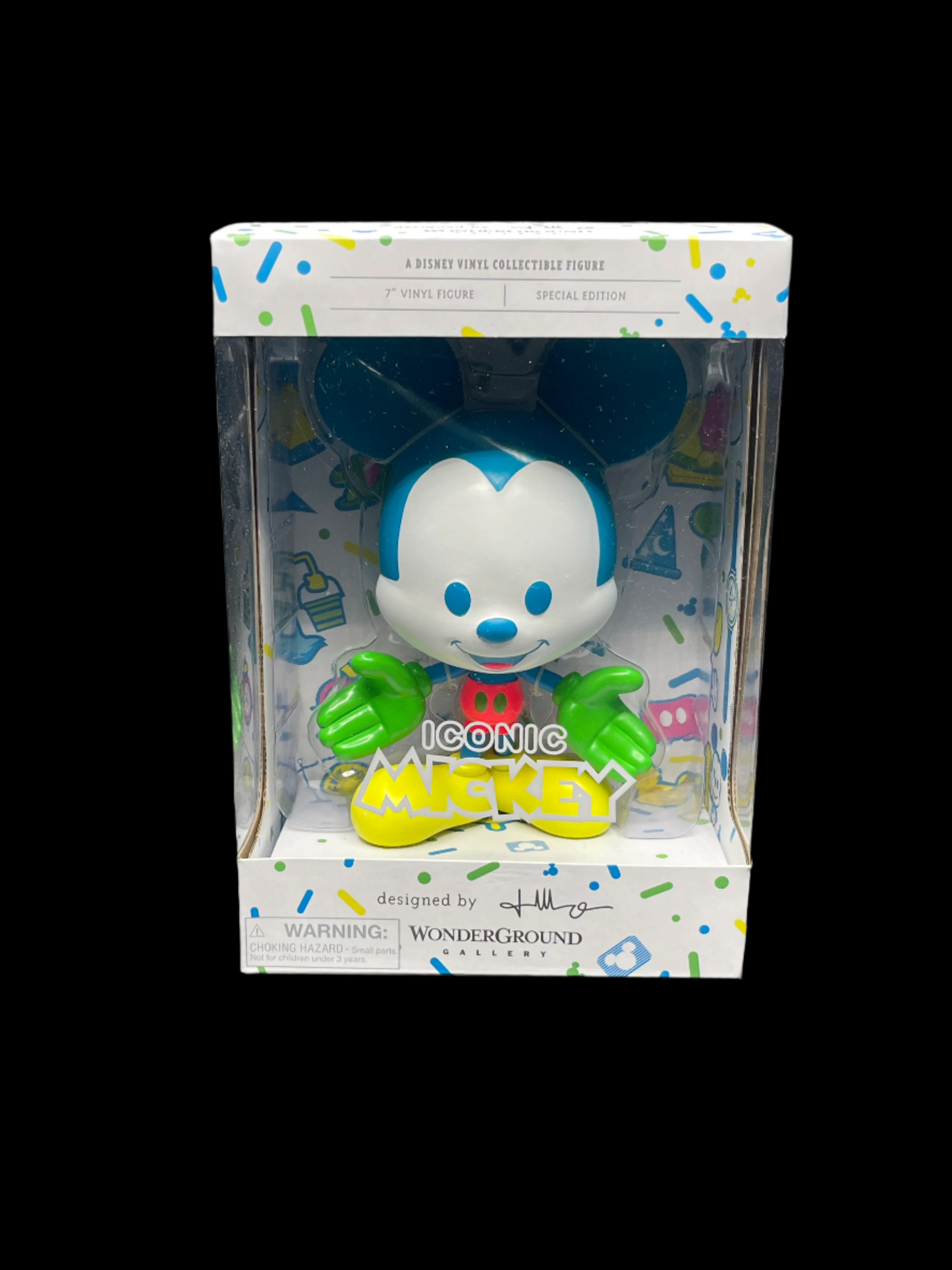 Disney Parks Vinyl Collectible Figure - WonderGround Gallery - Neon Iconic Mickey - by Jerrod Maruyama