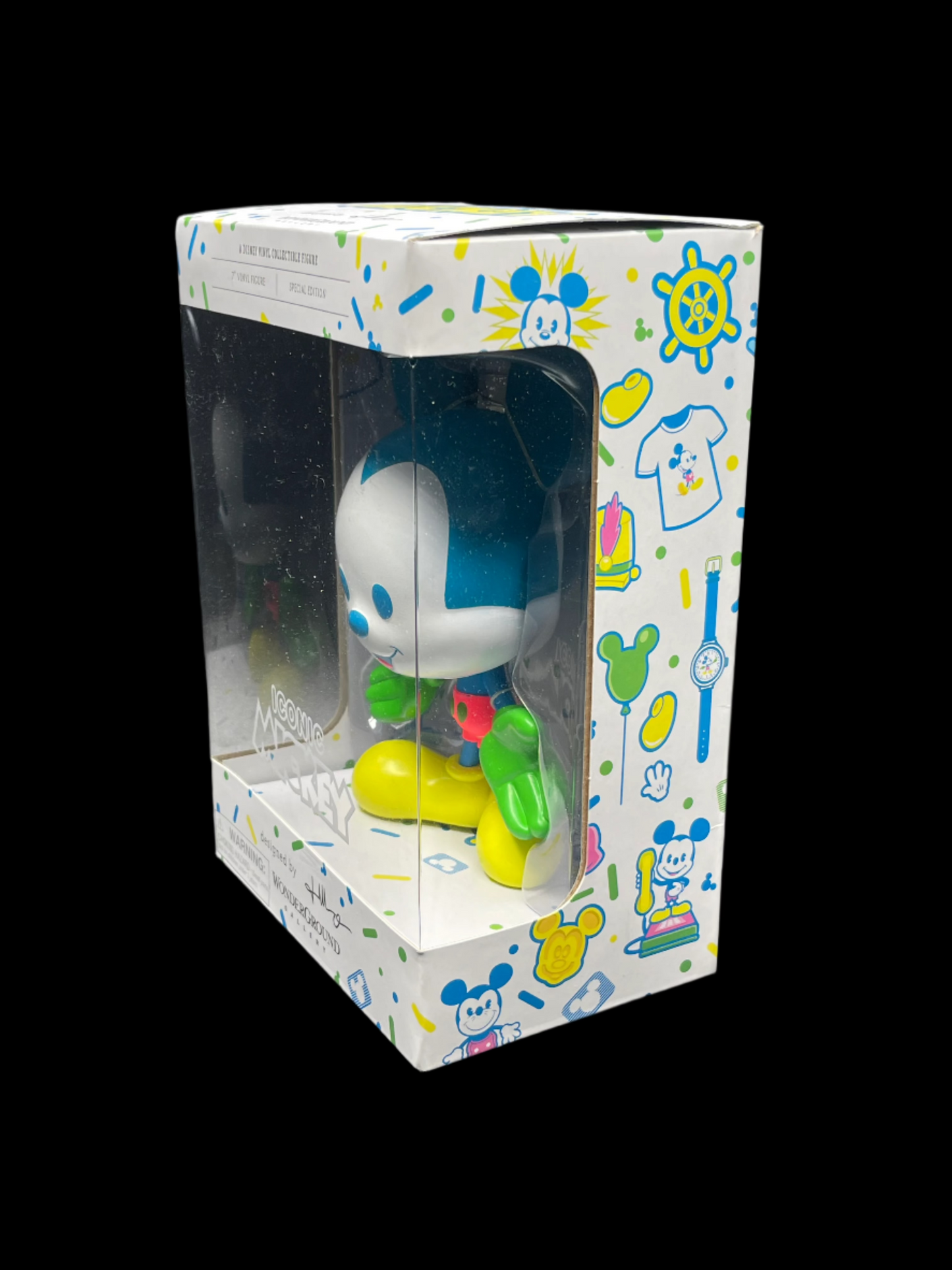Disney Parks Vinyl Collectible Figure - WonderGround Gallery - Neon Iconic Mickey - by Jerrod Maruyama