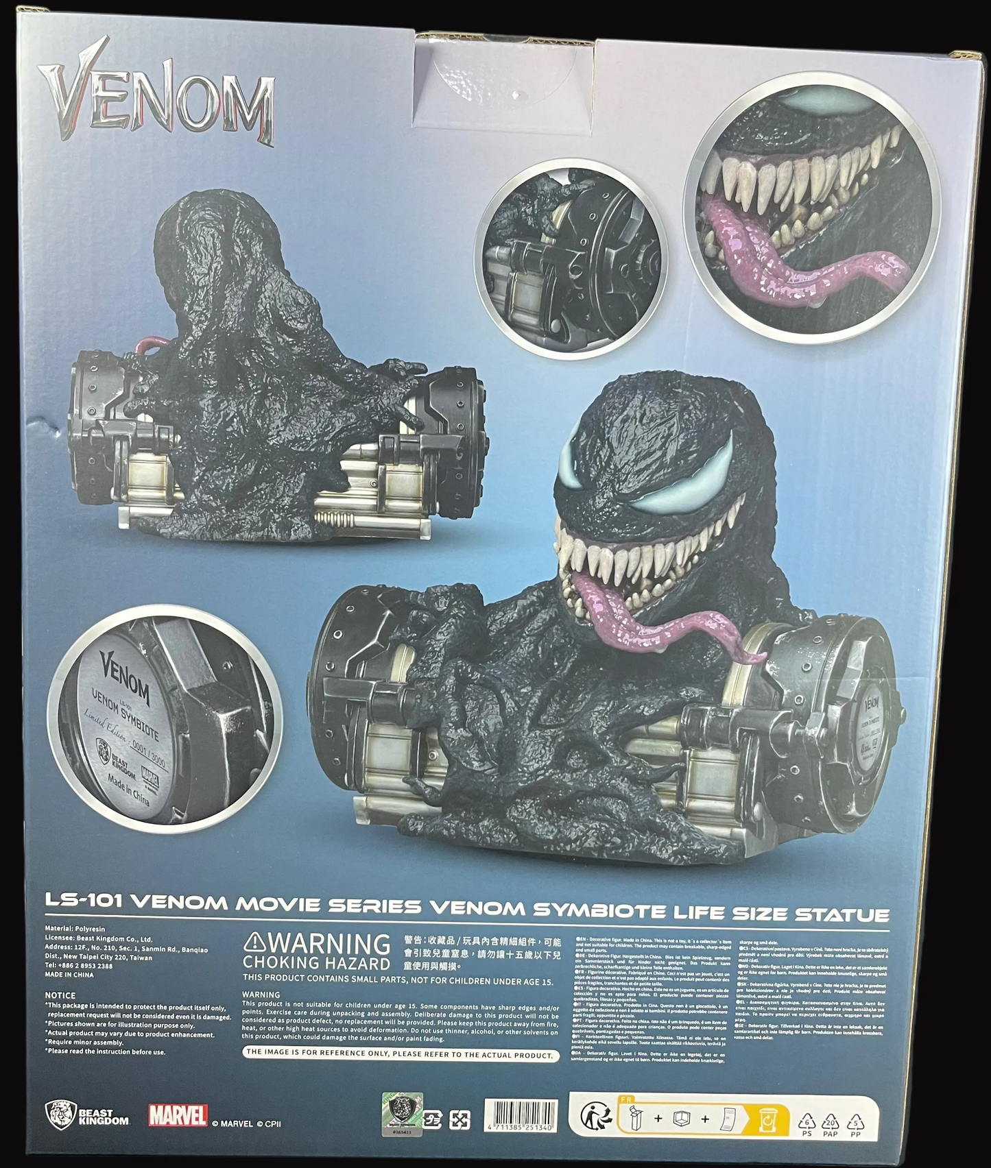 Beast Kingdom Marvel LS-101 Venom Movie Series Venom Symbiote Life Size Statue