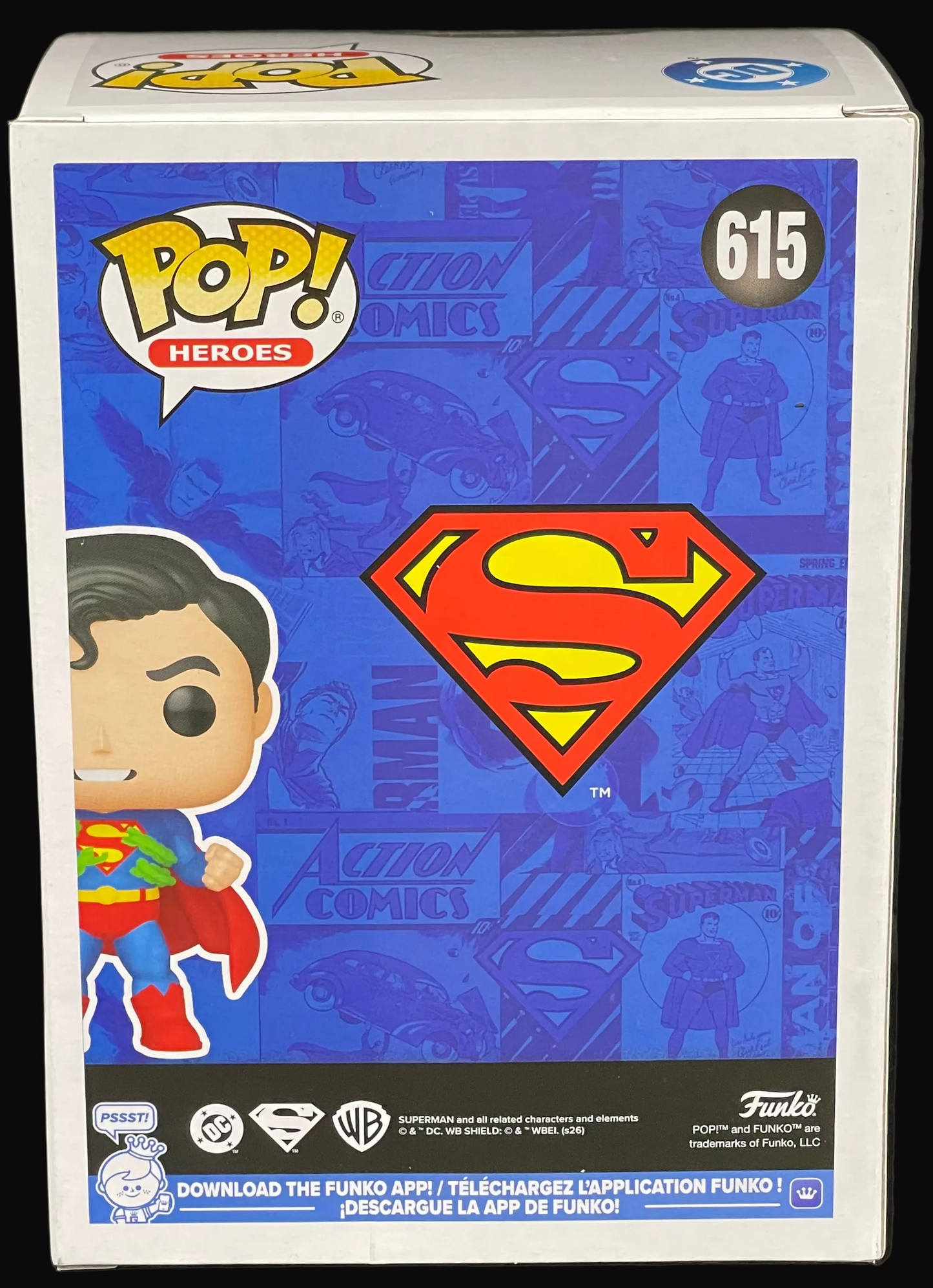 Funko POP! Heroes: Superman Glow in The Dark Exclusive Vinyl Figure #615 (Target Exclusive)