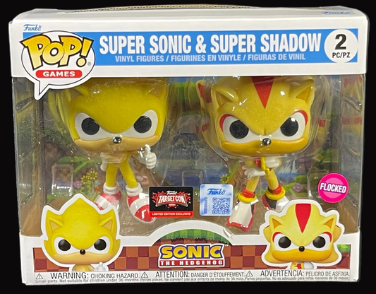 Funko POP! Games: Sonic The Hedgehog- Super Sonic & Super Shadow Vinyl Figures 2 PC (Target Exclusive)