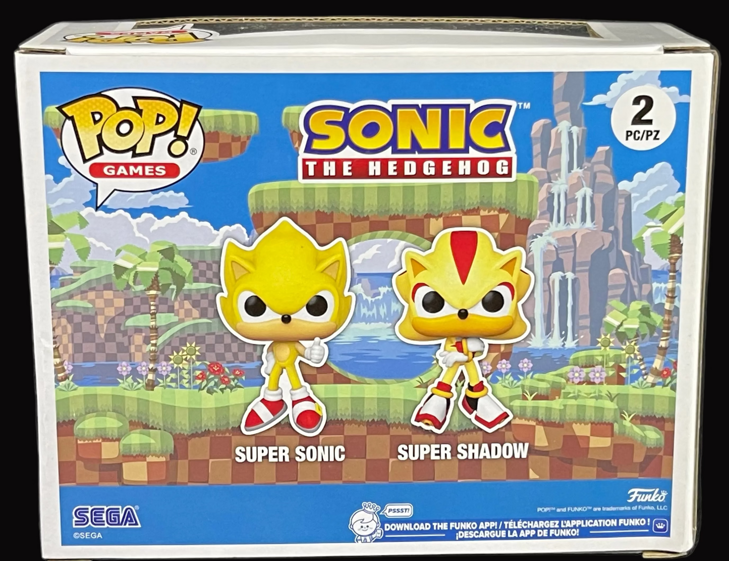Funko POP! Games: Sonic The Hedgehog- Super Sonic & Super Shadow Vinyl Figures 2 PC (Target Exclusive)