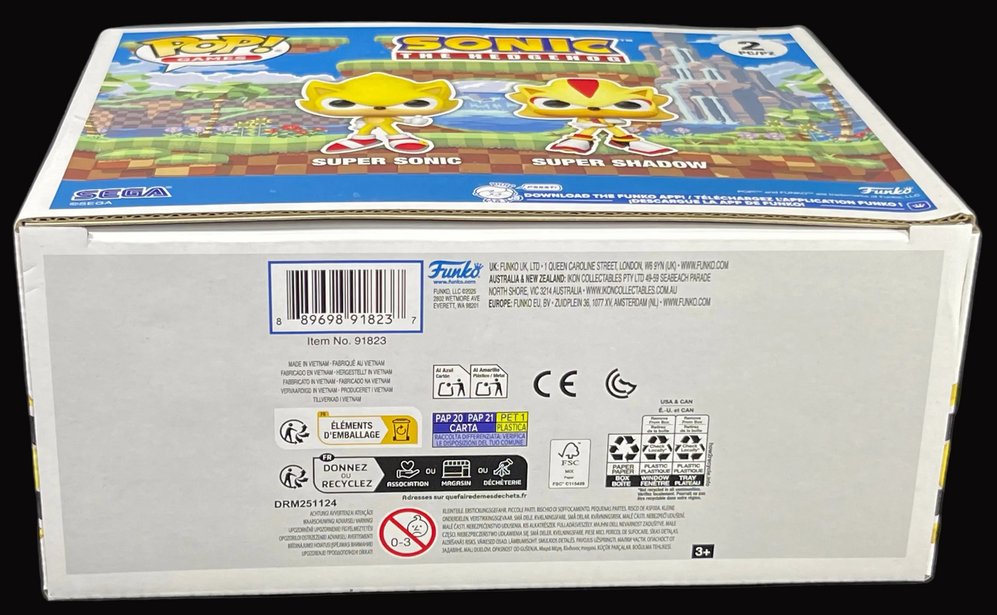 Funko POP! Games: Sonic The Hedgehog- Super Sonic & Super Shadow Vinyl Figures 2 PC (Target Exclusive)