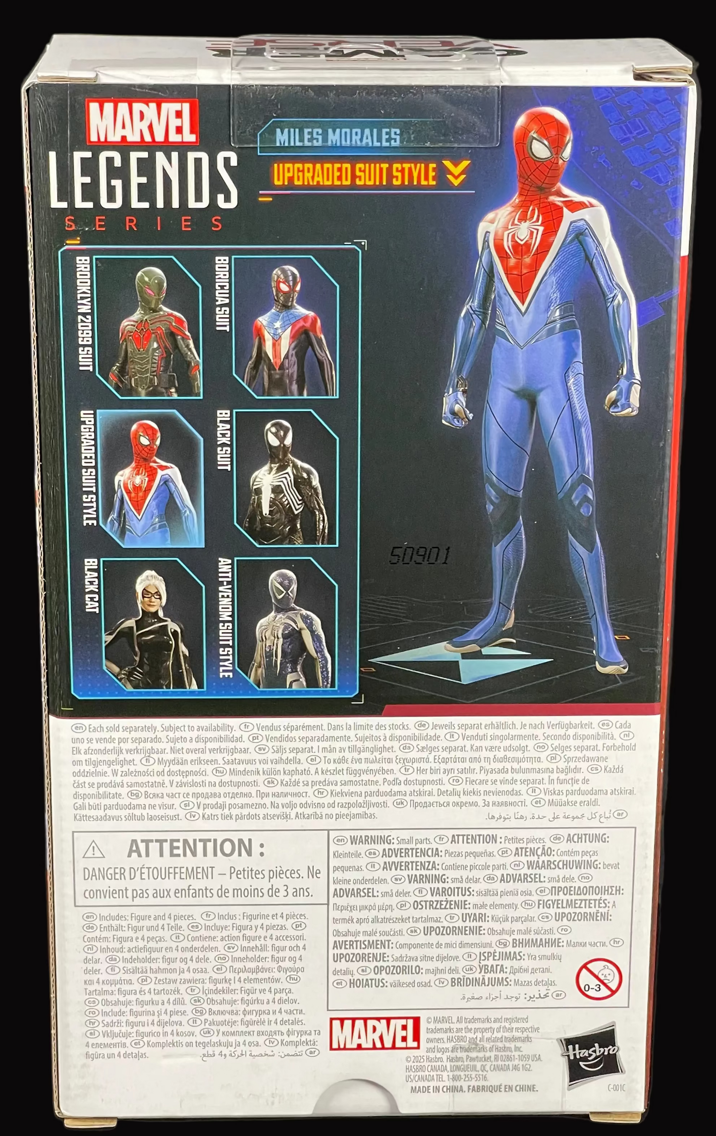 Hasbro Marvel Legends Series Gamerverse Miles Morales Upgraded Suit Style, 6" Spider-Man Figure