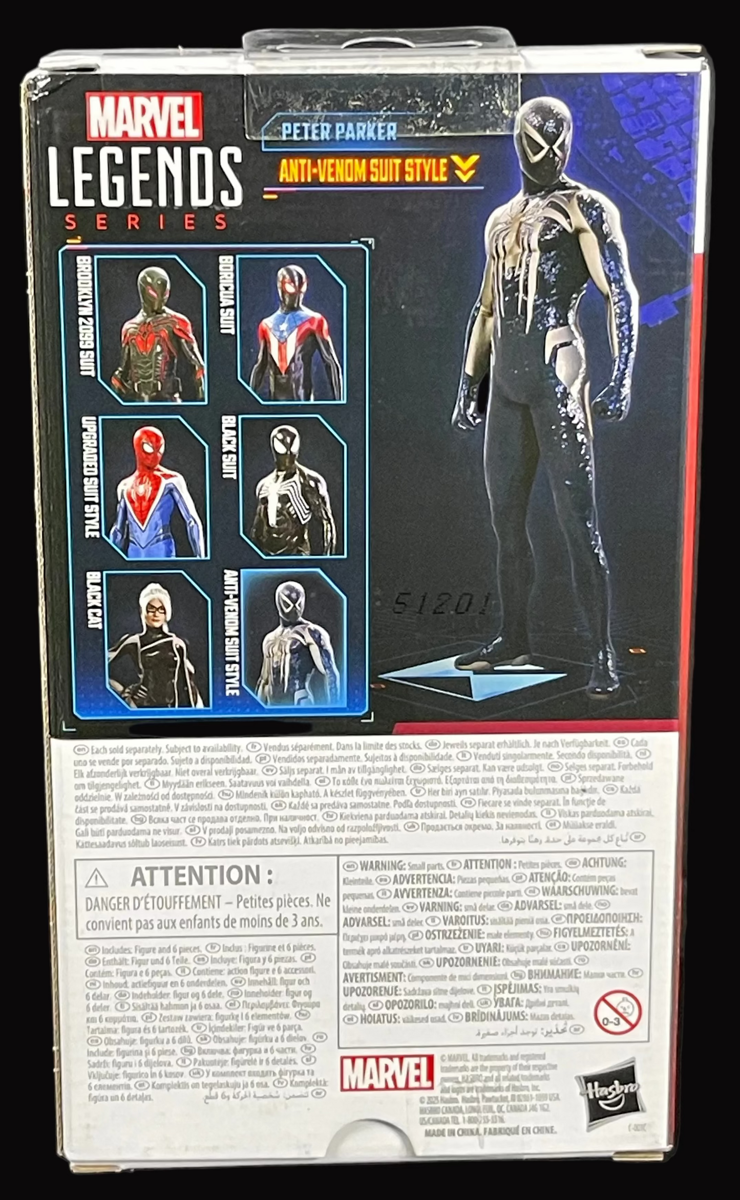 Hasbro Marvel Legends Series Gamerverse Peter Parker Anti-Venom Suit Style, 6" Spider-Man Figure