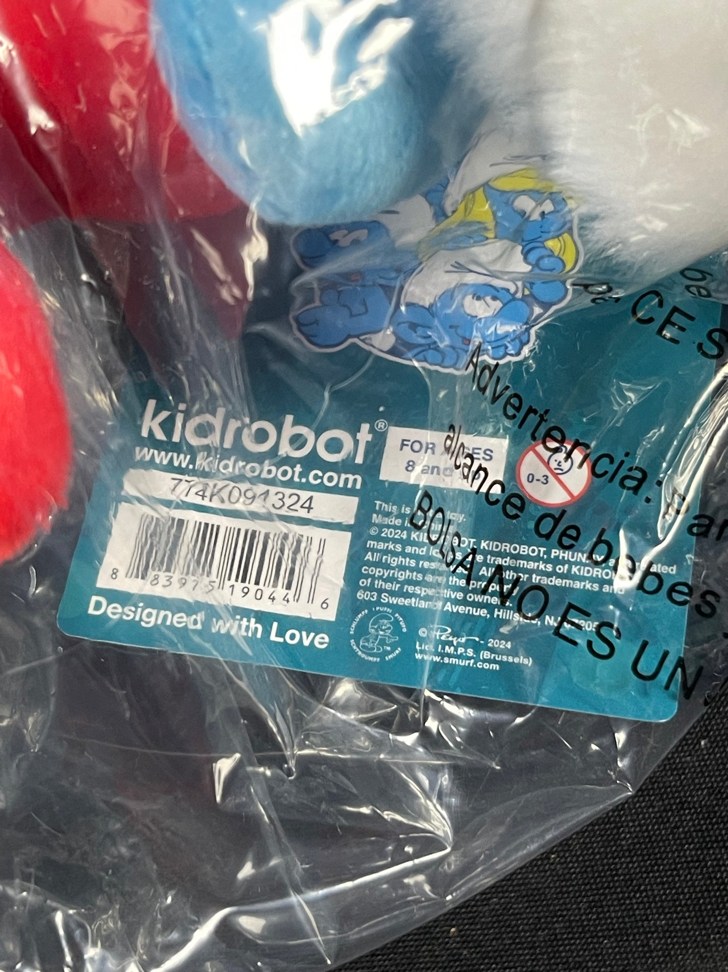 Kidrobot The Smurfs Phunny (7.5") Papa Smurf Plush Toy with Tags