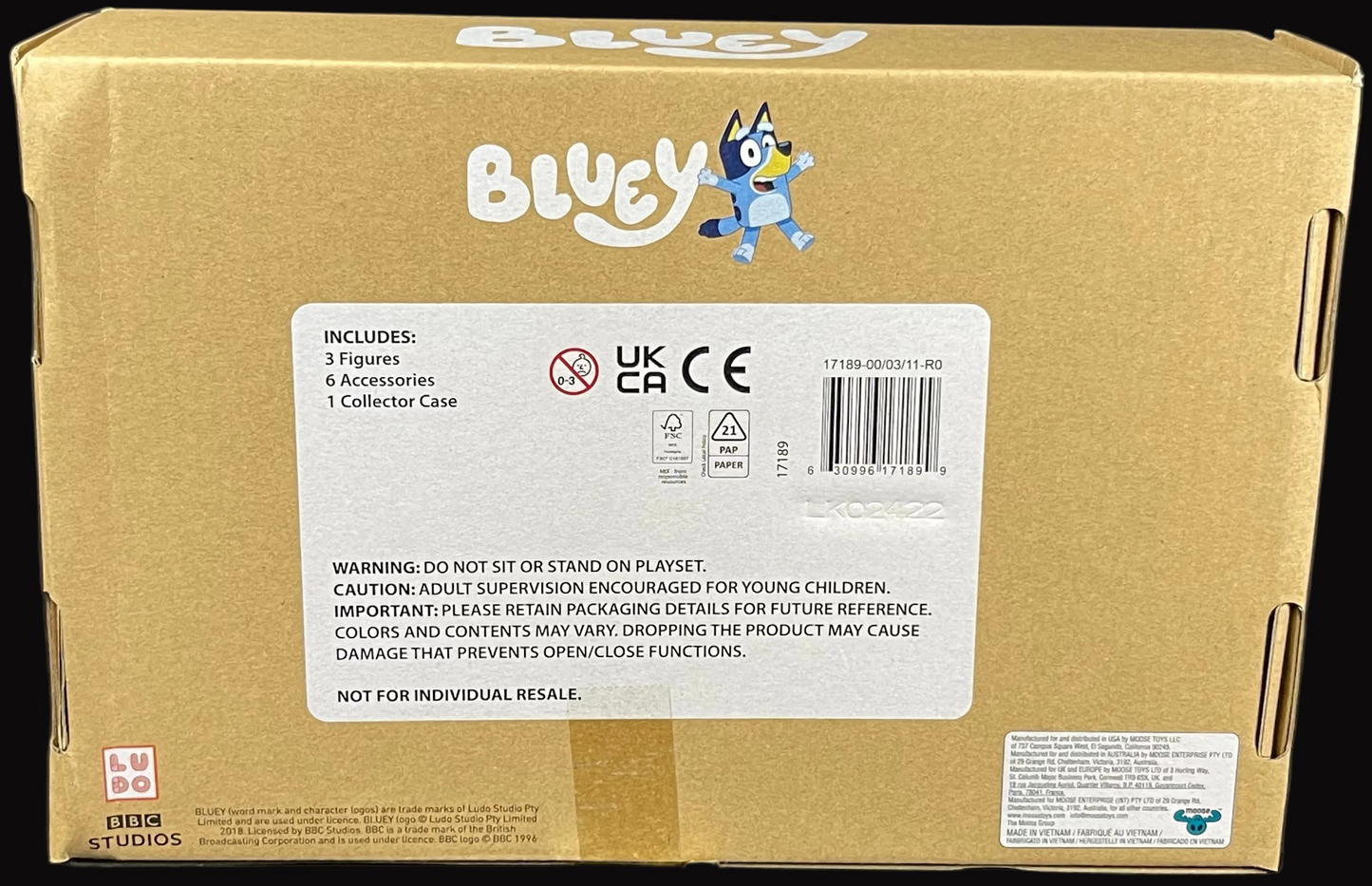 Bluey Deluxe Collector Case with Bluey and Friends 2.5-3 in Figures and Accessories Ages 3+