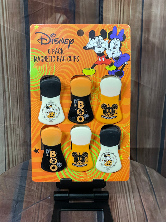 Disney Mickey Mouse Halloween Magnetic Bag Clip 6Pk Set