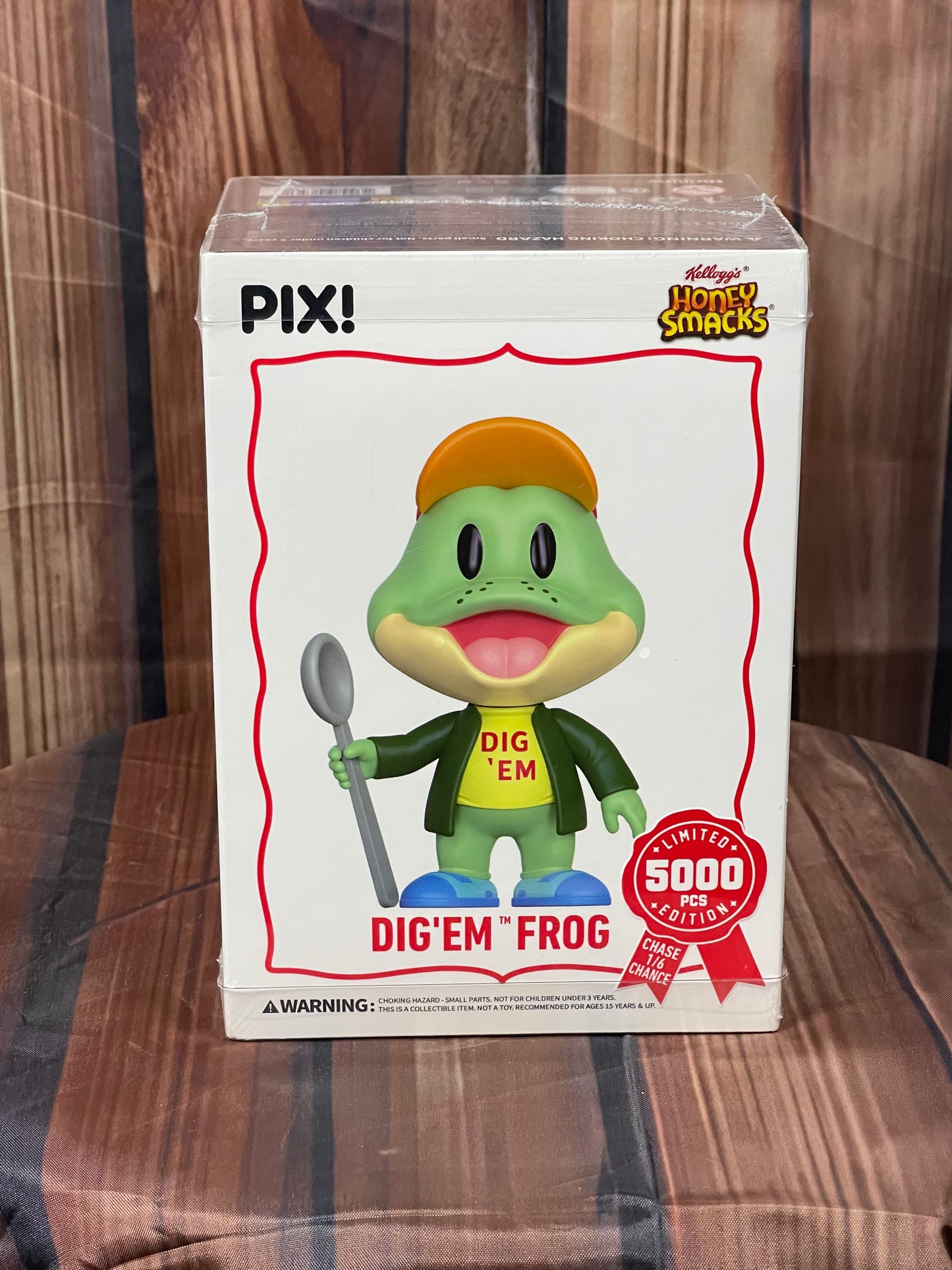 ThrillJoy Honey Smacks Dig Em Frog Corporate Mascot Pix! Vinyl Figure LE5000 Sealed Random Chase