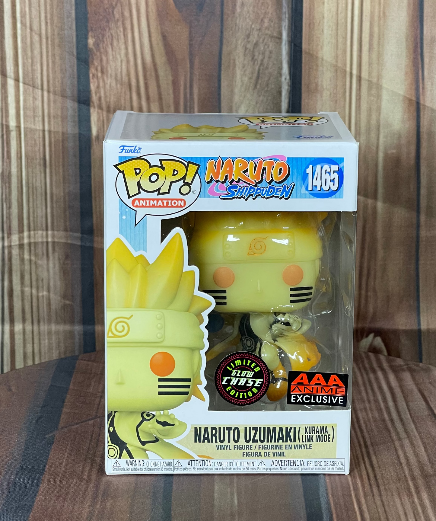 Funko POP Animation: Naruto: Shippuden Naruto Uzumaki Kurama Link Mode Funko Pop! Vinyl Figure #1465 - AAA Anime Exclusive (CHASE)