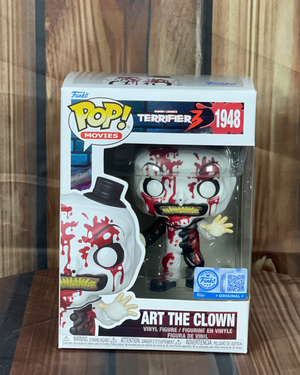 Funko POP Movies: Terrifier 3 Art the Clown Bloody Funko Pop! Vinyl Figure #1948 - Entertainment Earth Exclusive