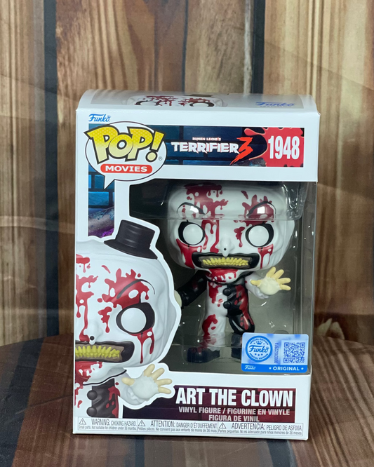 Funko POP Movies: Terrifier 3 Art the Clown Bloody Funko Pop! Vinyl Figure #1948 - Entertainment Earth Exclusive