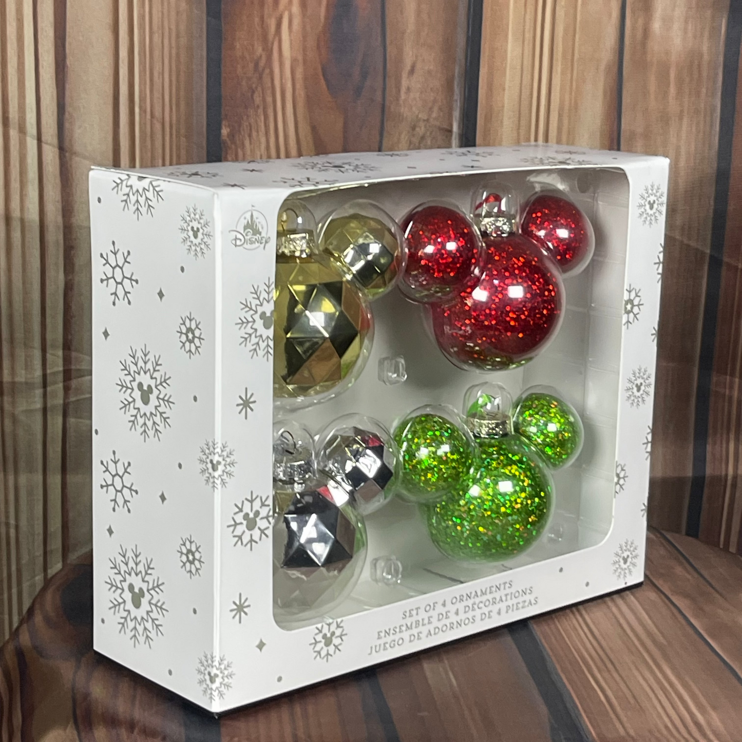Disney Mickey Mouse Icon Holiday Christmas Ornament Set of 4 Limited Edition