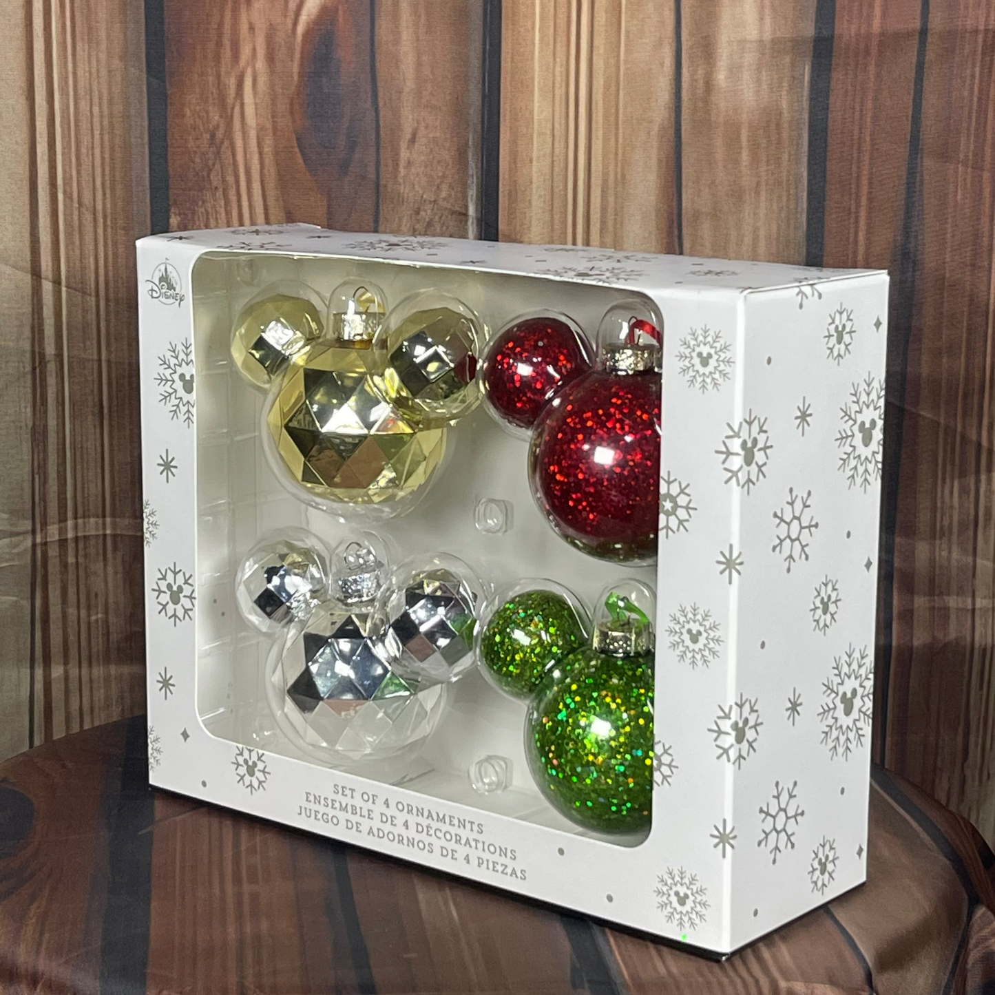 Disney Mickey Mouse Icon Holiday Christmas Ornament Set of 4 Limited Edition