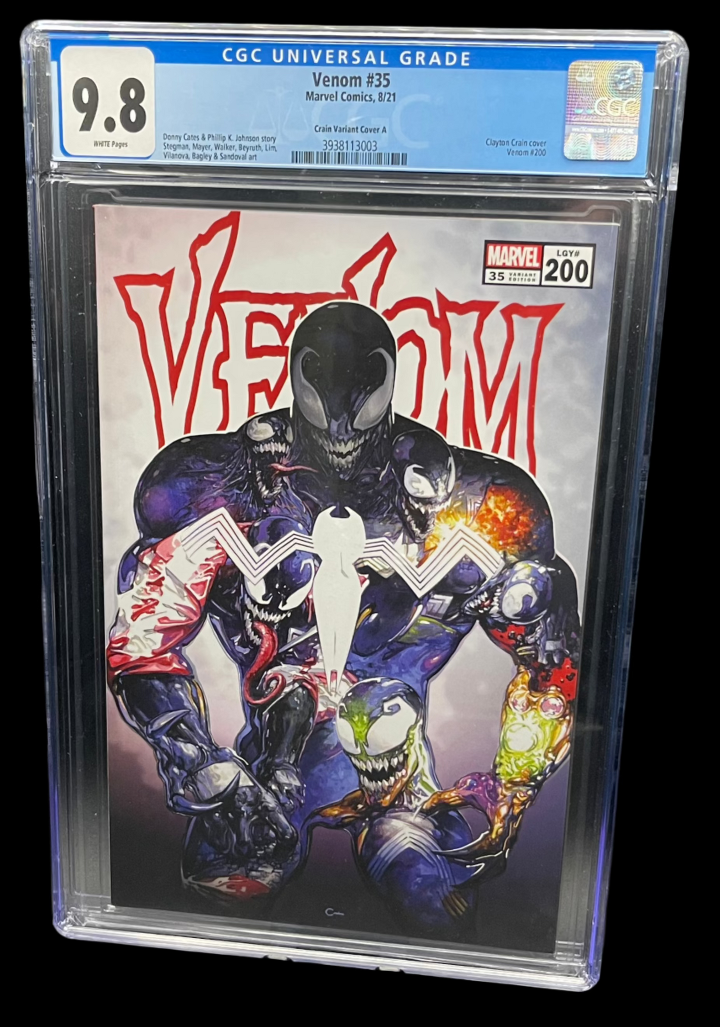 Venom Vol. 4 #35AU 2021 CGC 9.8 Universal Clayton Crain Marvel Comics