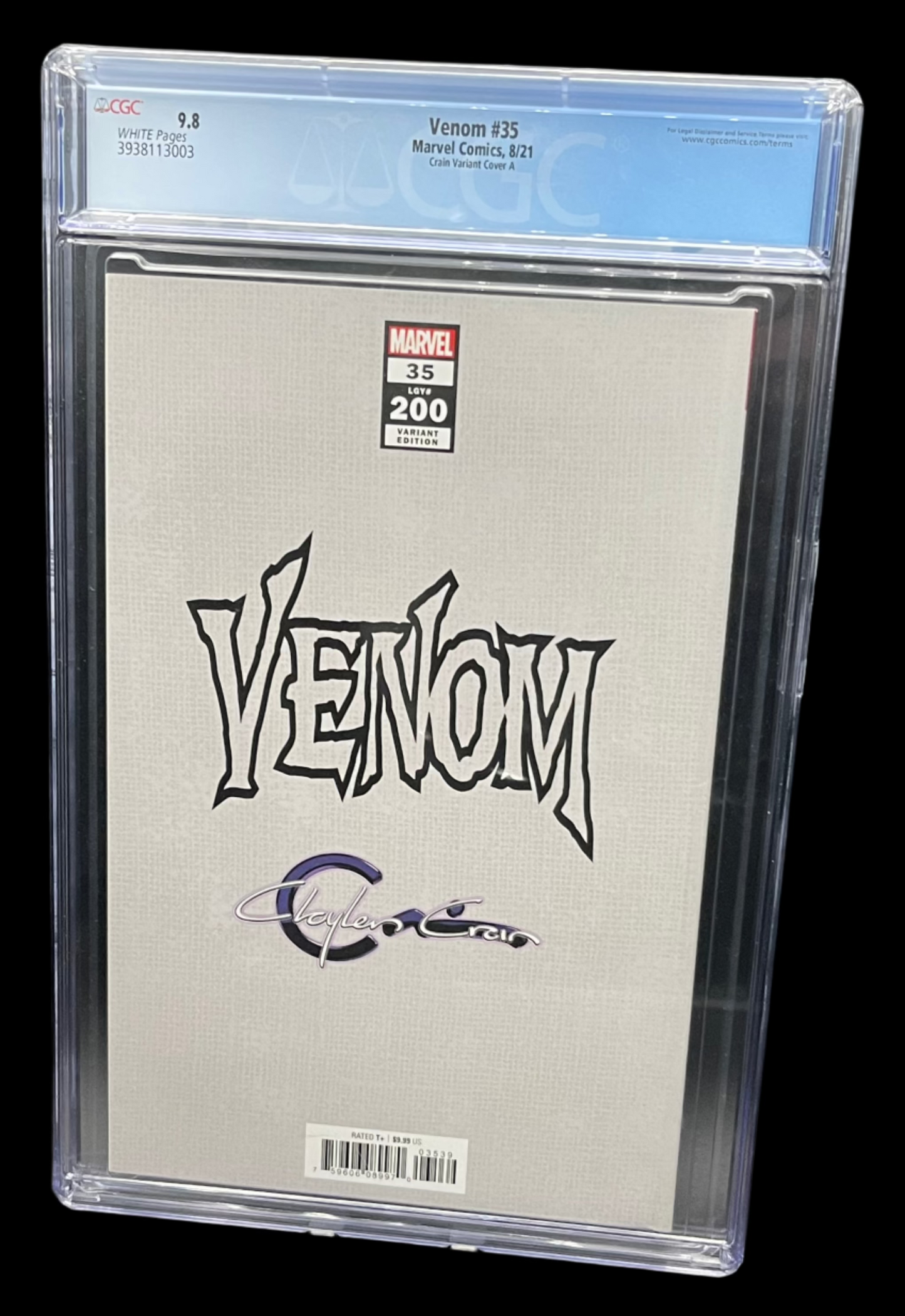 Venom Vol. 4 #35AU 2021 CGC 9.8 Universal Clayton Crain Marvel Comics