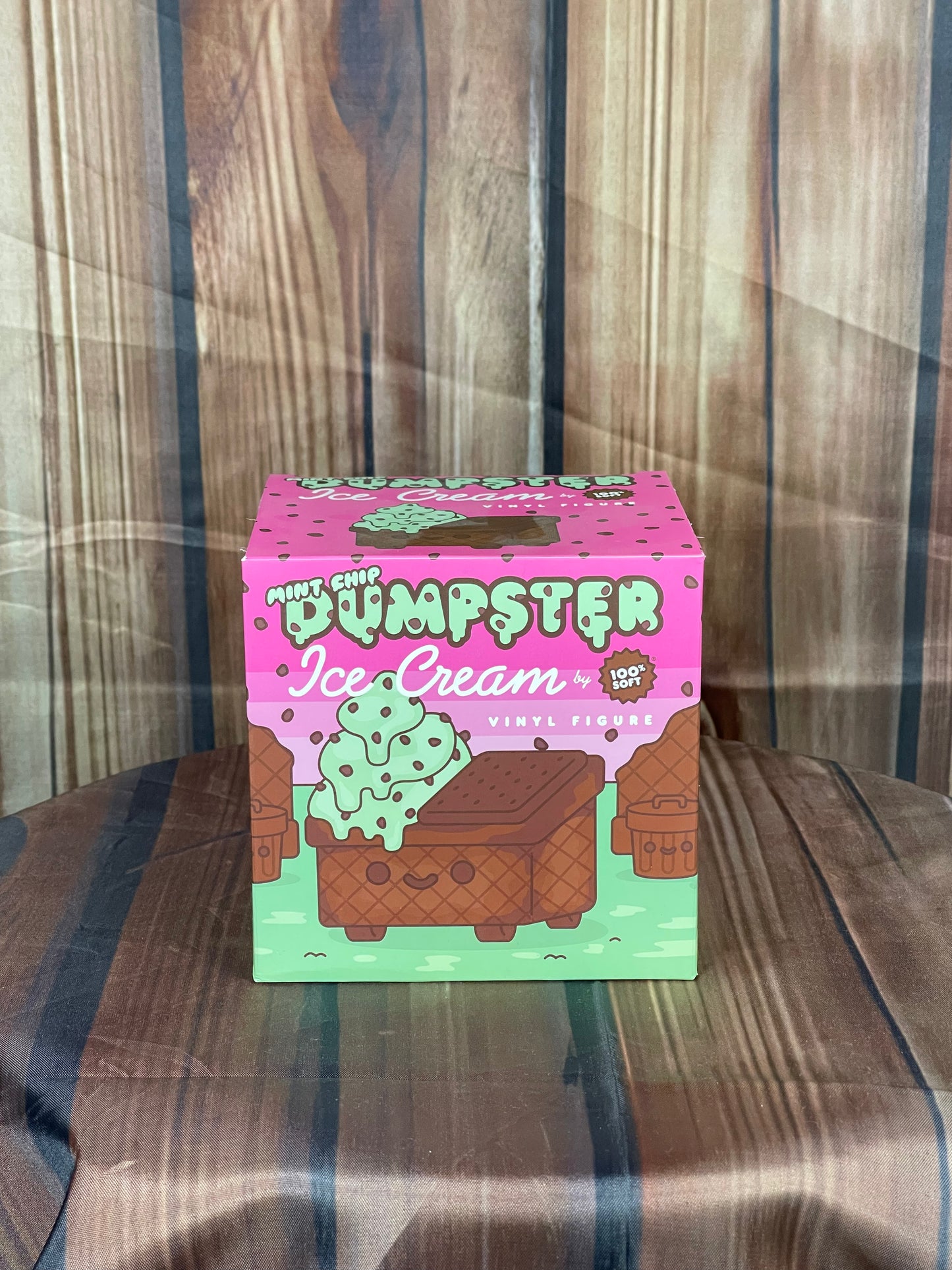 Mint Chip Dumpster Ice Cream Vinyl Figure 100 Percent Soft Lil Dumpster Fire