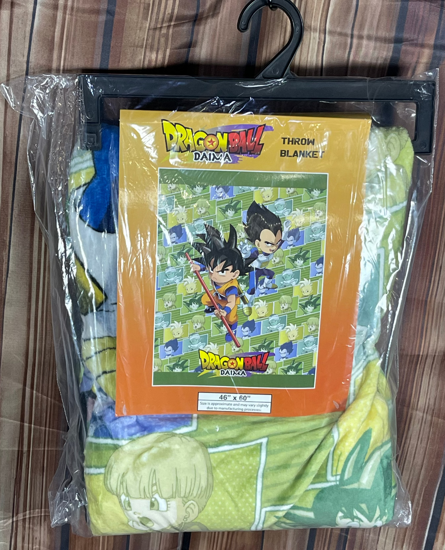 Dragon Ball Daima Goku and Vegeta Comfy Mini Throw Blanket 46" W x 60" H Great Eastern Entertainment
