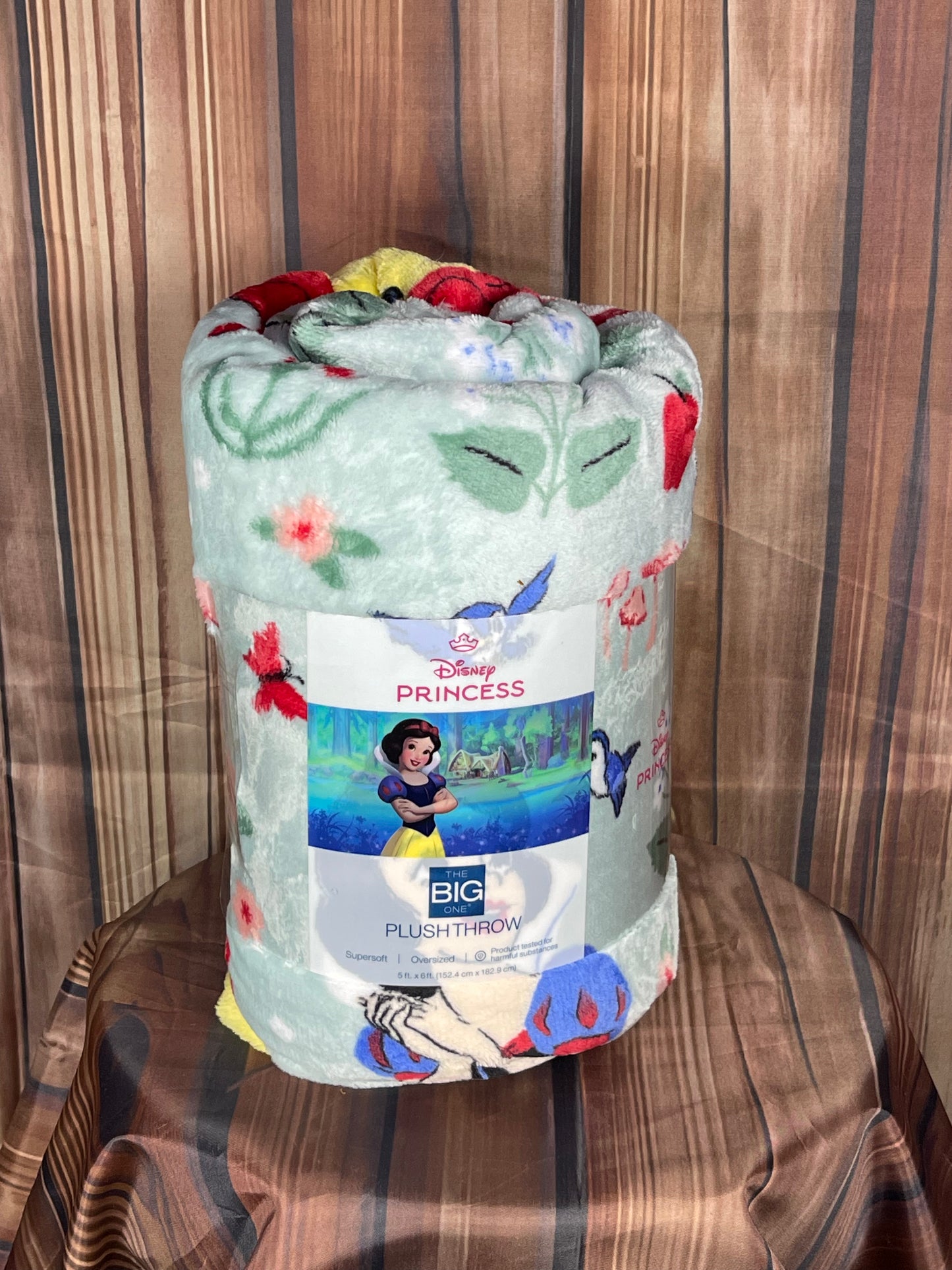 Snow White Critters Disney's Oversized 5ft x 6ft Supersoft Printed Plush Throw by The Big One