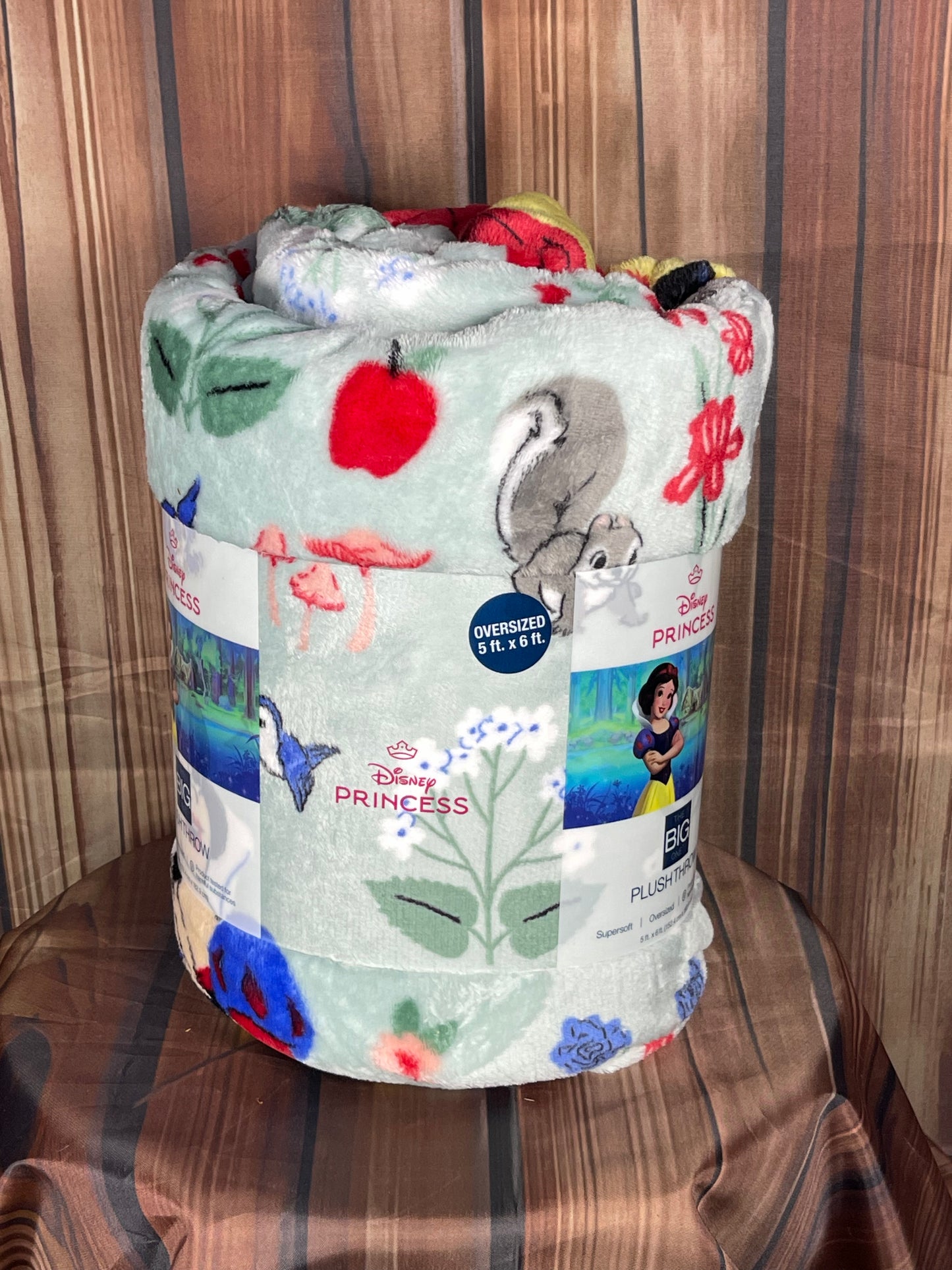 Snow White Critters Disney's Oversized 5ft x 6ft Supersoft Printed Plush Throw by The Big One