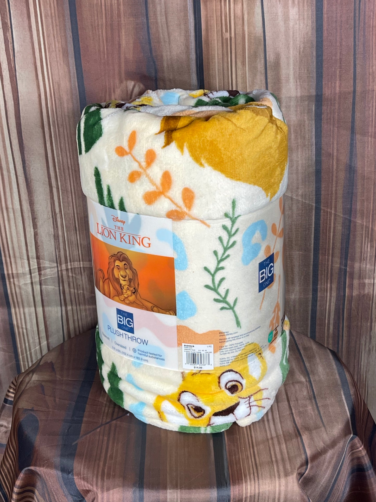 Lion King Disney's Oversized 5ft x 6ft Supersoft Printed Plush Throw by The Big One