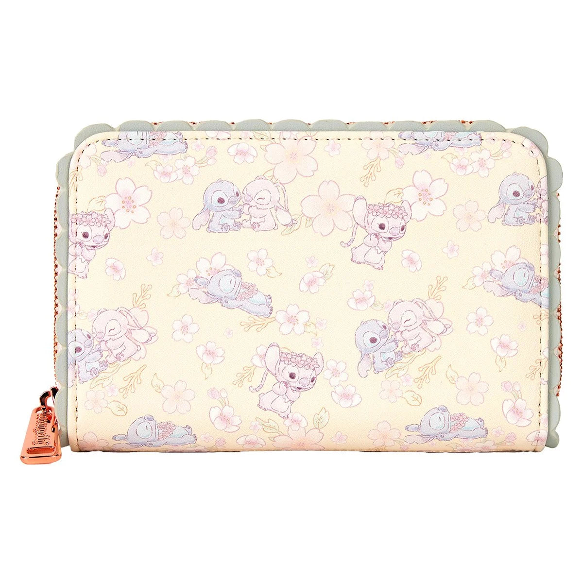 Lilo and Stitch Cute Stitch Cherry Blossom Zip-Around Wallet New with Tags