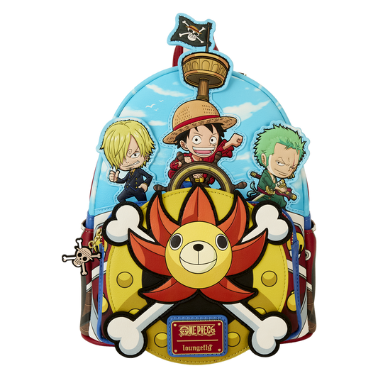 Loungefly One Piece Thousand Sunny Ship Mini Backpack Hard Tag