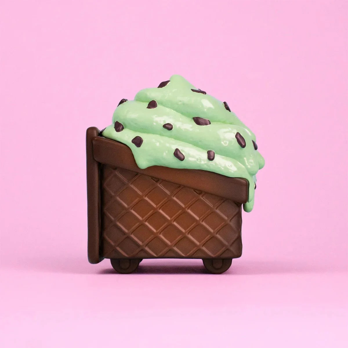 Mint Chip Dumpster Ice Cream Vinyl Figure 100 Percent Soft Lil Dumpster Fire