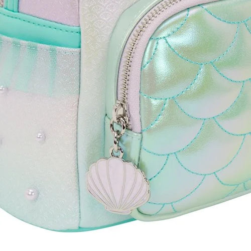 Loungefly Disney The Little Mermaid Ariel Iridescent Pearl Mini-Backpack Hard Tag