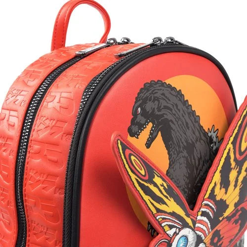 Loungefly Godzilla vs. Mothra Midsize Backpack - Entertainment Earth Exclusive Hard Tag