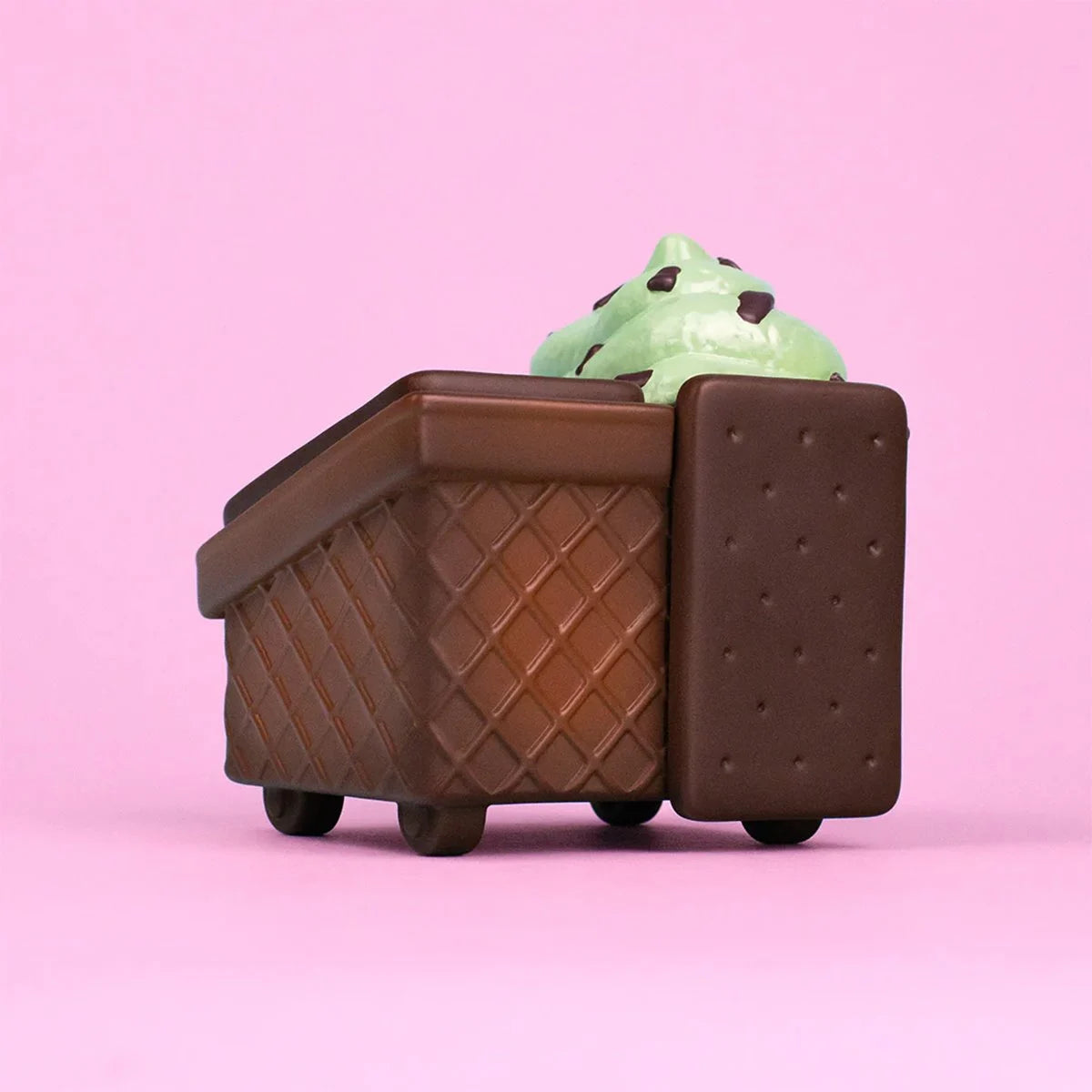 Mint Chip Dumpster Ice Cream Vinyl Figure 100 Percent Soft Lil Dumpster Fire