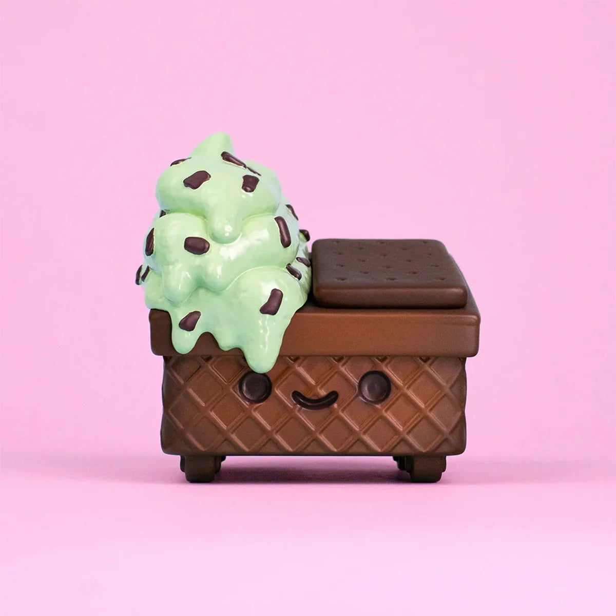Mint Chip Dumpster Ice Cream Vinyl Figure 100 Percent Soft Lil Dumpster Fire