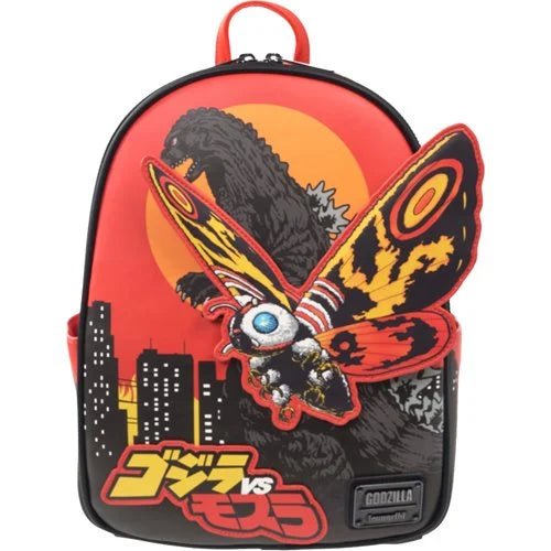 Loungefly Godzilla vs. Mothra Midsize Backpack - Entertainment Earth Exclusive Hard Tag