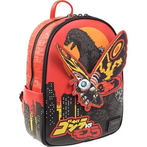 Loungefly Godzilla vs. Mothra Midsize Backpack - Entertainment Earth Exclusive Hard Tag