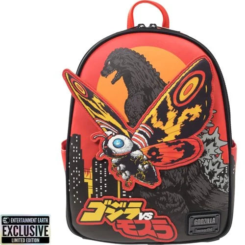 Loungefly Godzilla vs. Mothra Midsize Backpack - Entertainment Earth Exclusive Hard Tag