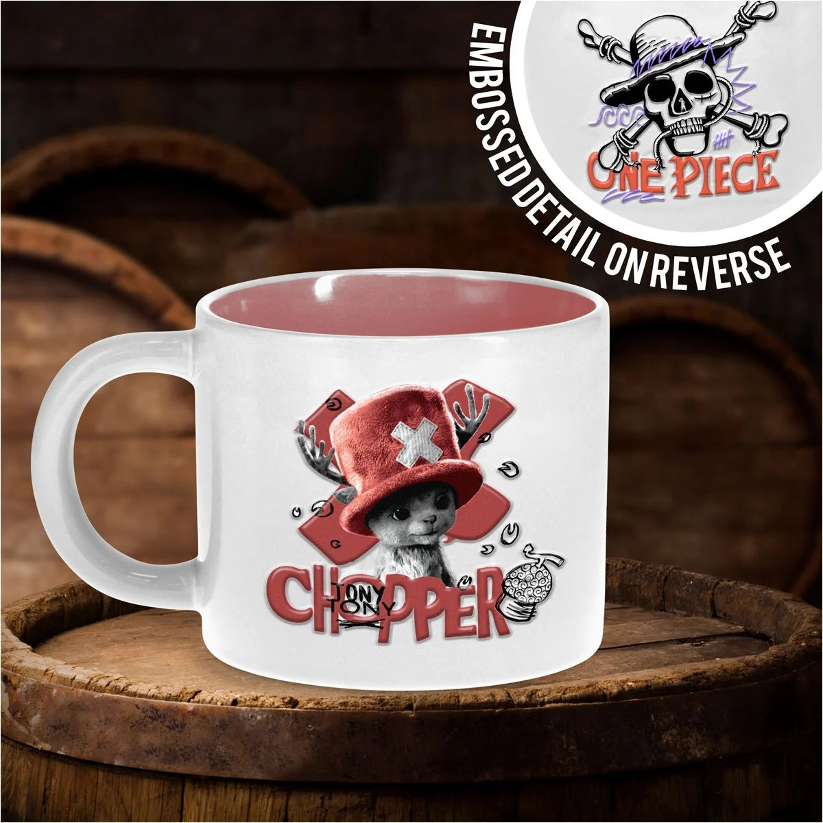 One Piece Chopper 13 Fl Oz Embossed Mug Netflix