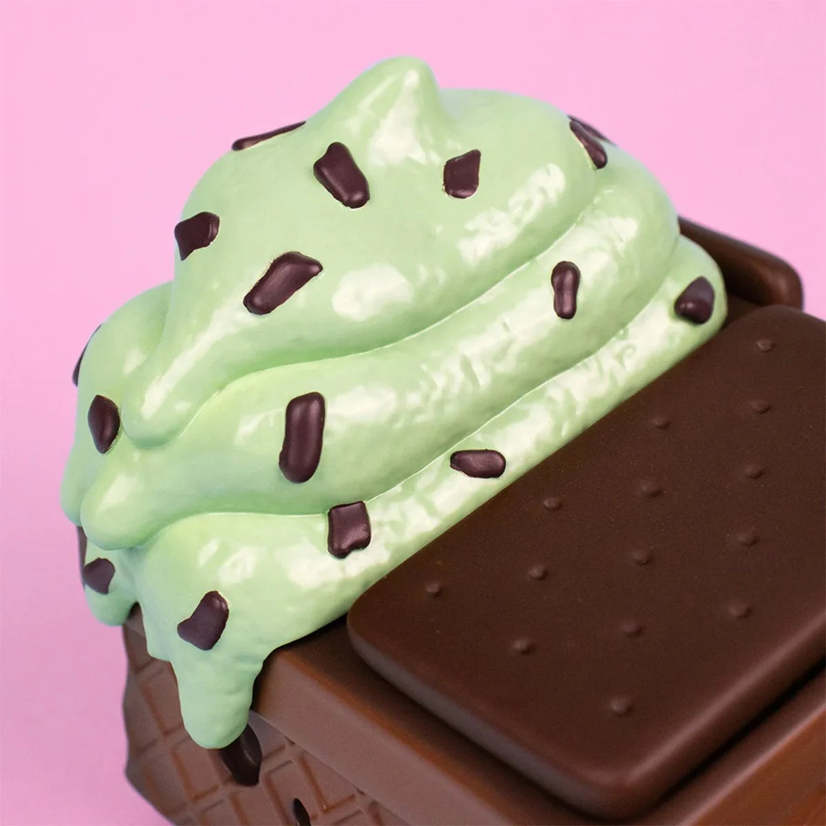 Mint Chip Dumpster Ice Cream Vinyl Figure 100 Percent Soft Lil Dumpster Fire