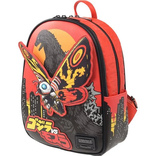 Loungefly Godzilla vs. Mothra Midsize Backpack - Entertainment Earth Exclusive Hard Tag