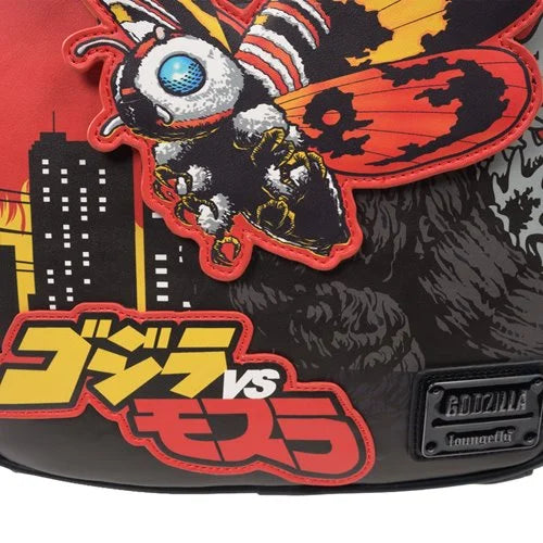 Loungefly Godzilla vs. Mothra Midsize Backpack - Entertainment Earth Exclusive Hard Tag