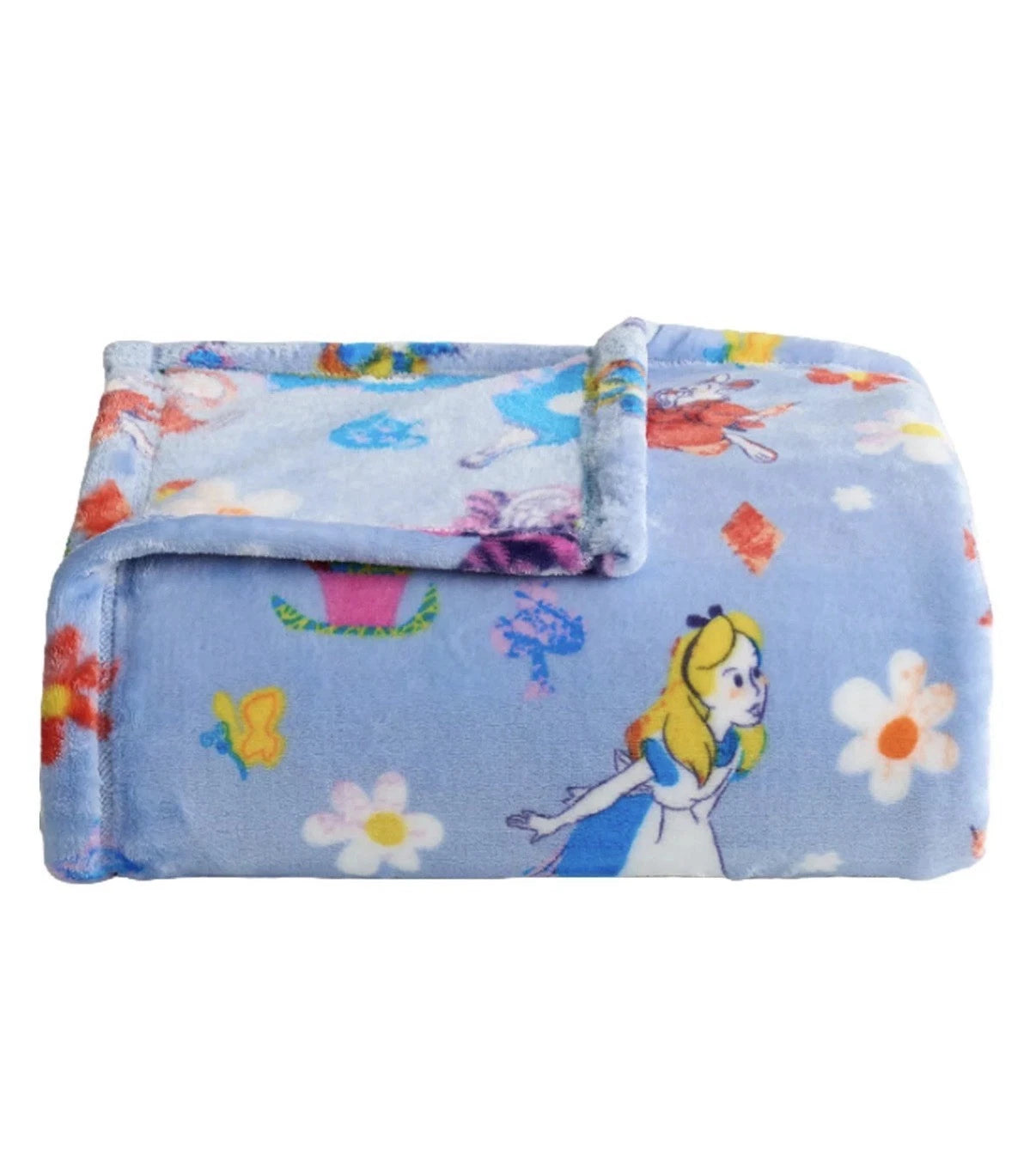 Alice In Wonderland Disney's Oversized 5ft x 6ft Supersoft Printed Plush Throw by The Big One