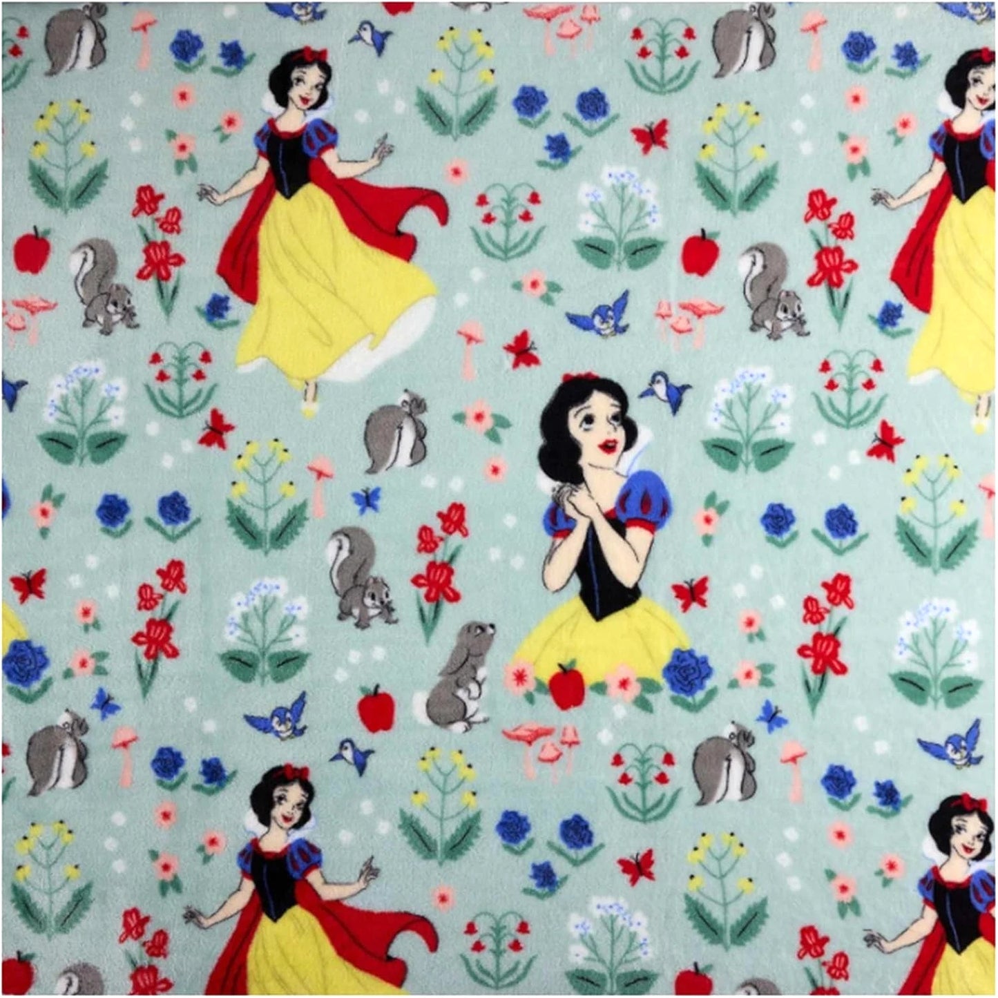 Snow White Critters Disney's Oversized 5ft x 6ft Supersoft Printed Plush Throw by The Big One